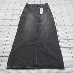 ◇ Θ FutierLand フューティアランド デニム ロング フレア スカート サイズL ブラック系 レディース E  【1511120012402】