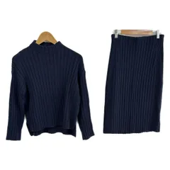 PLS+T(PLST)(プラステ) スカートセットアップ レディース美品  - ネイビー ニット