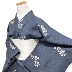 小紋　金彩　桜　花模様　花地紋　お洒落　着物　122b d ms