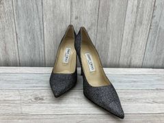 JIMMY CHOO 22.5cm パンプス シルバーグリッター 銀 35.5 - メルカリ