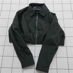 ◇ ⊂ ザラ ZARA 2753/134/800 クロップドジャケット ブラック系 レディース L E  【1511250015311】