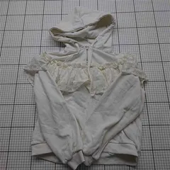 ◇ ⊇ メリージェニー merry jenny フリルパーカー オフホワイト レディース Fサイズ E  【1511250015281】