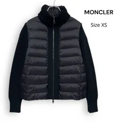 M25120/ MONCLER モンクレール 大人気モデル ニット 切替 ダウン ジャケット ブラック レディース サイズXS