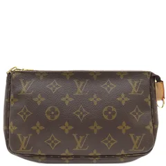 ルイヴィトン LOUIS VUITTON アクセサリーポーチ ポシェット アクセソワール モノグラムキャンバス モノグラム ゴールド金具 茶 ポーチ ハンドバッグ  M51980 CA0005【中古】