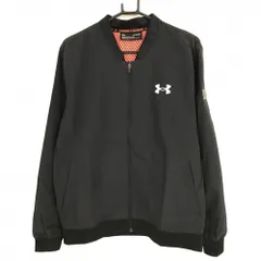 【美品】アンダーアーマー ジャケットブルゾン ダークグレー 内側メッシュ調 メンズ XL/TG/EG ゴルフウェア UNDER ARMOUR