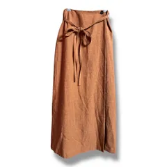 RIM ARK リムアーク Linen wrap SK リネン ラップスカート 巻きスカート ロングスカート リボンベルト付き 定価23100円 レディース サイズ38 ブラウン 春 久喜倉庫店 22 No.K1024