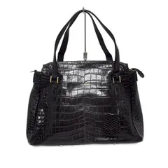 LEATHER JEWELS(レザージュエルズ) ハンドバッグ - 黒 型押し加工 レザー