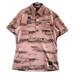 サイズ：M OAKLEY オークリー 434086JP 半袖ポロシャツ 総柄 ピンク系 [240101558715] ゴルフウェア メンズ ストスト