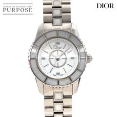 그리스도인 디올 Christian Dior 크리스탈 컬렉션 CD112112 여성 시계 화이트 쿼츠 crystal 90304954
