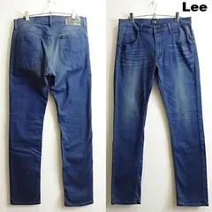 Lee　ブラックステッチ スリムデニム　W84cm　強 ストレッチ　メンズ　36111　中濃ブルー　リー