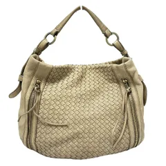 SAZABY(サザビー) ショルダーバッグ - ベージュ 編み込み レザー