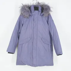 KOLON SPORT コーロンスポーツ キッズ フードファー ダックダウンロングダウン パステルパープル 150 (HU41842)