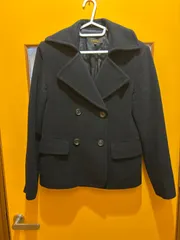 【G4-31】◇ esche サイズ40 ピーコート　黒色　レディース