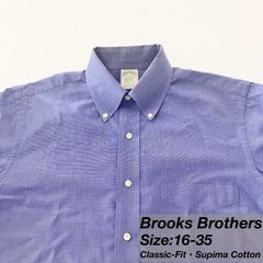 Brooks Brothers セミワイドカラー16-32/33 REGULAR スーピマコットン オックスフォード 6つ釦 ドレスシャツ | Brooks