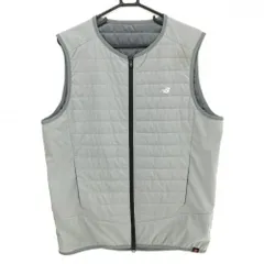 ニューバランスゴルフ 中綿ベスト グレー ダブルジップ メンズ 6(XL) ゴルフウェア New Balance