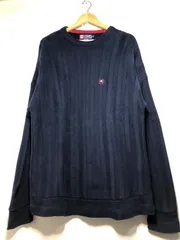 012101 CHAPS RALPH LAUREN コットン ニット XXL ネイビー MADE IN USA セーター ラルフローレン チャプス チャップス
