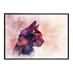 【A3サイズ（約30×42cm）】【lh-poster-7335】ネコ キャット 水彩 愛猫 ポスター インテリア アニマル 動物 ペット 愛玩 可愛い フォト アート モダン