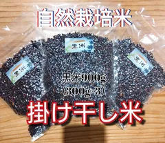 R7年新米 自然栽培米 黒米ミックス900g（300g×3）玄米