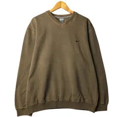 古着 00年代 ナイキ NIKE Vネック ワンポイントロゴスウェットシャツ トレーナー メンズXL相当/eaa597948