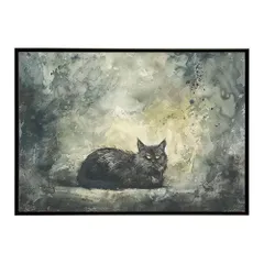 【A1サイズ（約59x84cm）】【lh-poster-7369】ネコ キャット 水彩 愛猫 ポスター インテリア アニマル 動物 ペット 愛玩 可愛い フォト アート モダン