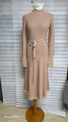 ロード ニット ロング ワンピース ベージュ