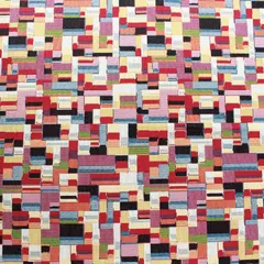 ゴブラン織り　幾何学模様カラフル