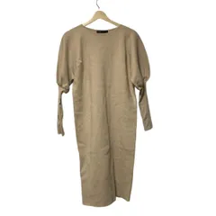 NOBLE(ノーブル) ワンピース レディース美品  - ベージュ 長袖/ロング/ニット