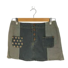 ヒステリックグラマー HYSTERIC GLAMOUR 90-2000s 星 パッチワーク デニム タイトスカート Y2K レディース FREE 