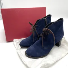 REGAL リーガル チャッカブーツ ショートブーツ F50K 撥水加工 レディース 23.5<!-利用不可文字-!>p ネイビー 紺  スエード