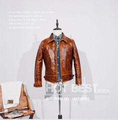 上質 メンズ レザー ジャケット カウハイド 牛革 ヴィンテージ加工 M65