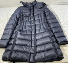 【紫波77-1-1209st】MONCLER モンクレール HERMINE レディース ダウンコート ネイビー【中古】【レディース】