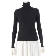 ドゥロワー カシミヤ 18G リブ タートルネック 長袖 ニット トップス ブラック 2【中古】