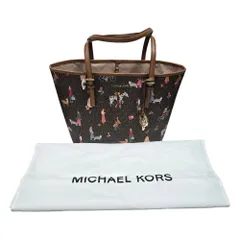 ◆未使用品◆ MICHAEL KORS マイケルコース トートバッグ JET SET GIRLS 35F1G5CT2V 海外限定 ブラウン系 保存袋有(不織布) V102713NB