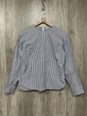 【美品】IENA イエナ タグ付き ストライプ トップス ブラウス キレイめ オフィス シャツ sizeF/白ｘ青 ◇■ レディース