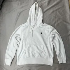 POLO RALPH LAUREN　パーカー　フーディー　プルオーバー　裏起毛　ホワイト　白　XL  長袖
