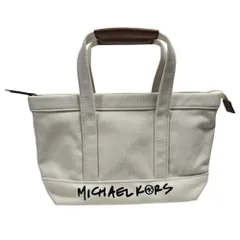 ◆未使用品◆MICHAEL KORS マイケルコース THE MICHAEL BAG キャンバス トップジップ トート スモール アイボリー トートバッグ V102712NA