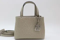 ★XX4177 アルマーニ エクスチェンジ 2WAY エンボスロゴ ミニ トート バッグ