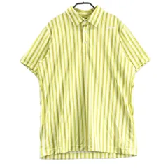 サイズ：LL SRIXON スリクソン  半袖ポロシャツ ストライプ柄 イエロー系 [241003000759] ゴルフウェア メンズ ストスト