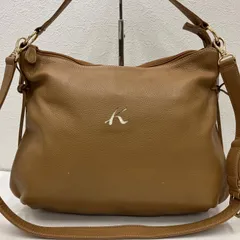 7268　Kitamura キタムラ　2way　ショルダーバッグ　トートバッグ　レザー　キャメル　ライトブラウン　ベージュブラウン　レディース　シンプル　きれいめ　上品　大きめ　大容量　サイドリボン