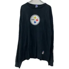 NFL Reebok 長袖 プリントTシャツ XL ブラック エヌエフエル リーボック プルオーバー ビッグプリント アームプリント 春物 a712-5827