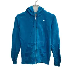 NIKE ロゴパーカー S ライトブルー ナイキ フルジップ フーディー 裏起毛 スポーティー ロゴ刺繍 トップス 春秋物 a712-5849