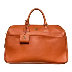 TORY BURCH(トリーバーチ) ボストンバッグ - オレンジ 本体ロックなし レザー