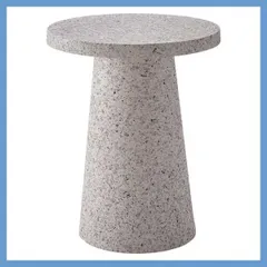 テラゾー柄のサイドテーブル「W40×D40×H50cm」No.11／ライトグレー