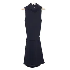 FRAY I.D(フレイアイディー) ワンピース サイズ0 XS レディース美品  - 黒 タートルネック/ノースリーブ/ロング/ニット/異素材切替