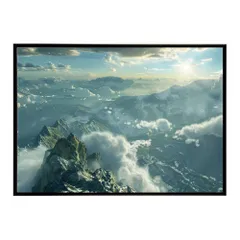 【B2サイズ（約51x73cm）】【lh-poster-7897】ポスター 山 マウンテン 山頂 景色 尾根 空 登山 ポスター インテリア フォト 写真 絵画