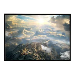 【B4サイズ（約25x36cm）】【lh-poster-7898】ポスター 山 マウンテン 山頂 景色 尾根 空 登山 ポスター インテリア フォト 写真 絵画