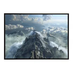 【A3サイズ（約30×42cm）】【lh-poster-7909】ポスター 山 マウンテン 山頂 景色 尾根 空 登山 ポスター インテリア フォト 写真 絵画
