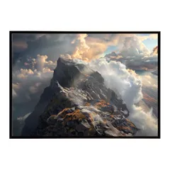 【A3サイズ（約30×42cm）】【lh-poster-7910】ポスター 山 マウンテン 山頂 景色 尾根 空 登山 ポスター インテリア フォト 写真 絵画