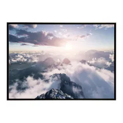 【A3サイズ（約30×42cm）】【lh-poster-7916】ポスター 山 マウンテン 山頂 景色 尾根 空 登山 ポスター インテリア フォト 写真 絵画