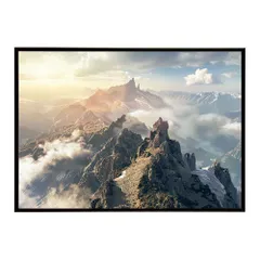 【A1サイズ（約59x84cm）】【lh-poster-7920】ポスター 山 マウンテン 山頂 景色 尾根 空 登山 ポスター インテリア フォト 写真 絵画